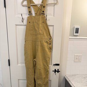 Patagonia Bib Overalls Womens M Beige All Season Hemp Straight Gardener Workwear